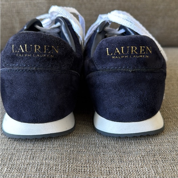 Ralph Lauren Women’s Navy Suede Sneakers - Picture 4 of 4